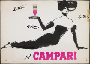 Ad Bitter Campari, 1960s, Franz Marangolo