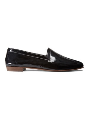 Ops&Ops No10 Bardot Black patent leather flats side view