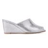 Ops&Ops No15 Chrome leather wedge mules side view