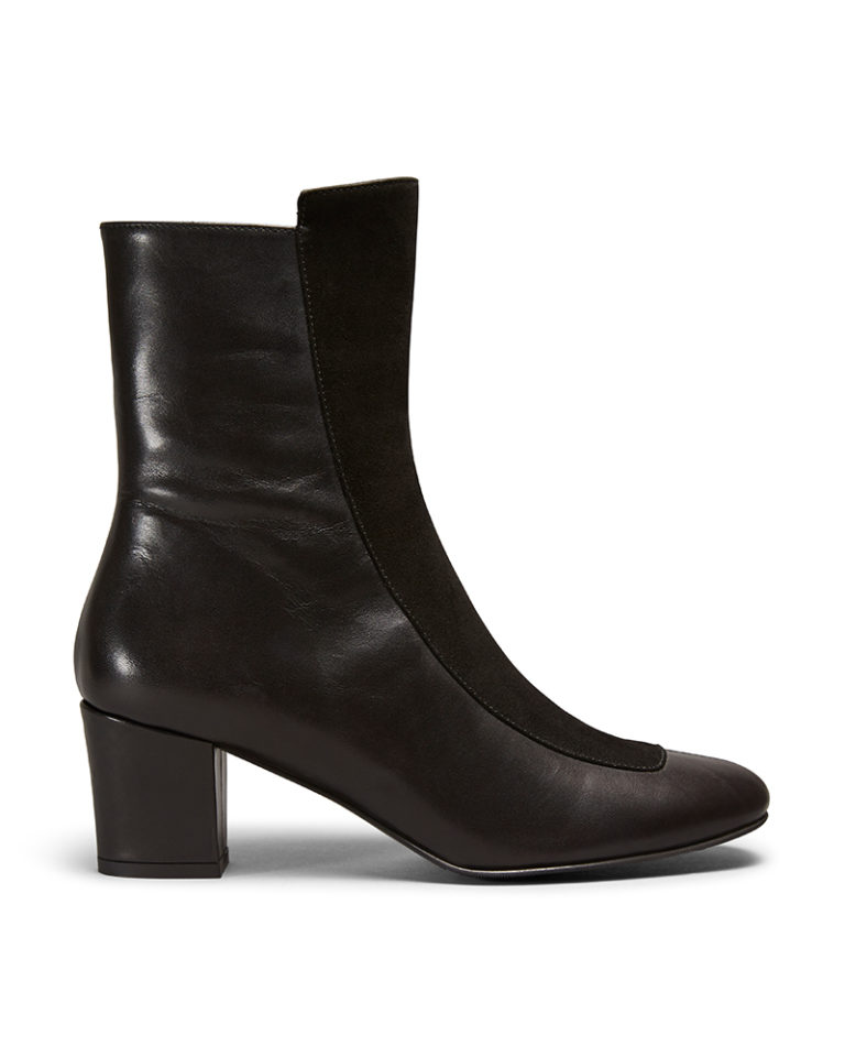 No.16 Classic Black Duo Leather + Suede Boots - Ops & Ops