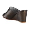 Ops&Ops No15 Black Granite leather wedge mules back view