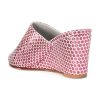 Ops&Ops No15 Pink Pois metallic leather wedge mules back viewback view