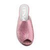 Ops&Ops No15 Pink Pois metallic leather wedge mules front view