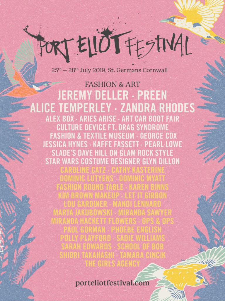 Port Eliot 2019 line-up, including Fashion Foundation