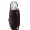 Ops&Ops No13 Matte Black leather slides front view