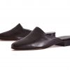 Ops&Ops No13 Matte Black leather slides pair