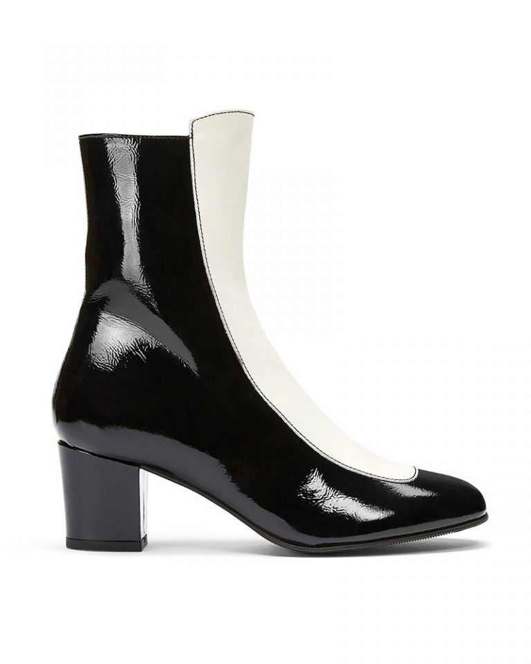 No.16 Oreo Patent Leather Boots - Ops & Ops