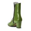 Ops&Ops No16 Avocado patent leather boots back view