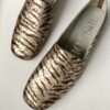 Ops&Ops No17 Tiger Rose patterned leather flats, top view