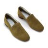 Ops&Ops No17 Olive nubuck flats, pair right