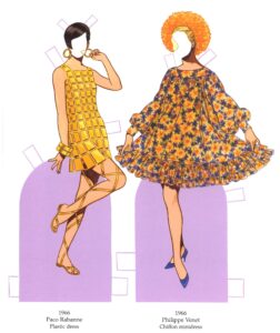 Paco Rabanne and Philippe Venet paper dolls from Tom Tierney’s bok
