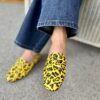 Ops&Ops No10 Leopard patent flats, worn with jeans