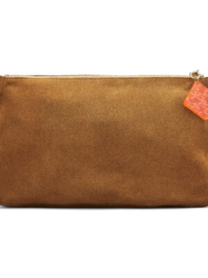 Ops&Ops No101 Toffes suede clutch with Tatty Devine made pull