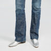 Marla in Ops&Ops No11 Sterling Silver block heels and jeans