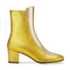 Ops&Ops No16 Gold Duo metallic leather boot with front panel, side image