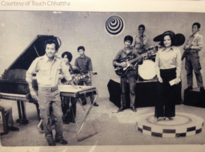 Cambodian TVK television studio, 1970 – perfect setting for Ops&Ops No16 Oreo boots