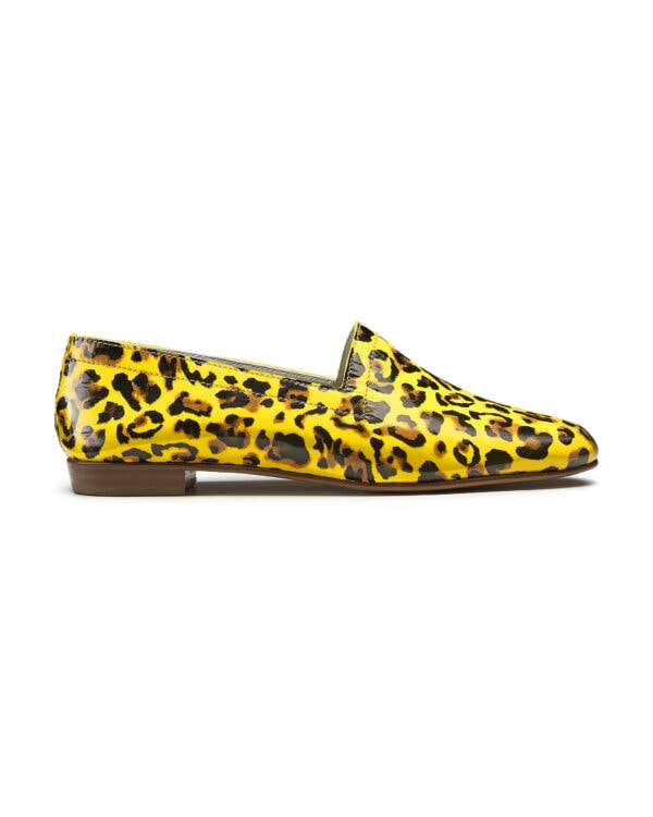 Ops&Ops No10 Leopard patent leather flats, side view