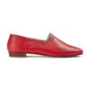 Ops&Ops No10 Lipstick Red leather loafers, side view