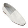 Ops&Ops No10 Lurex White leather loafers, angle