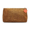 Ops&Ops No101 Toffe suede clutch with Tatty Devine made orange zip pull