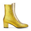 Ops&Ops No16 Gold Duo metallic leather block-heel boots, side view