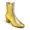 Ops&Ops No16 Gold Duo metallic leather block-heel boots, angle