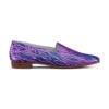 Ops&Ops No17 Woodland Blue metallic leather loafers, side view