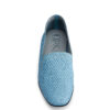 Ops&Ops No10 Action Light Blue perforated leather flats, front
