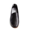 Ops&Ops No10 Classic Black leather flats, viewed from front