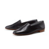 Ops&Ops No10 Classic Black leather flats, pair viewed fro side