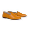 Ops&Ops No10 Turmeric leather flats, pair viewed from side