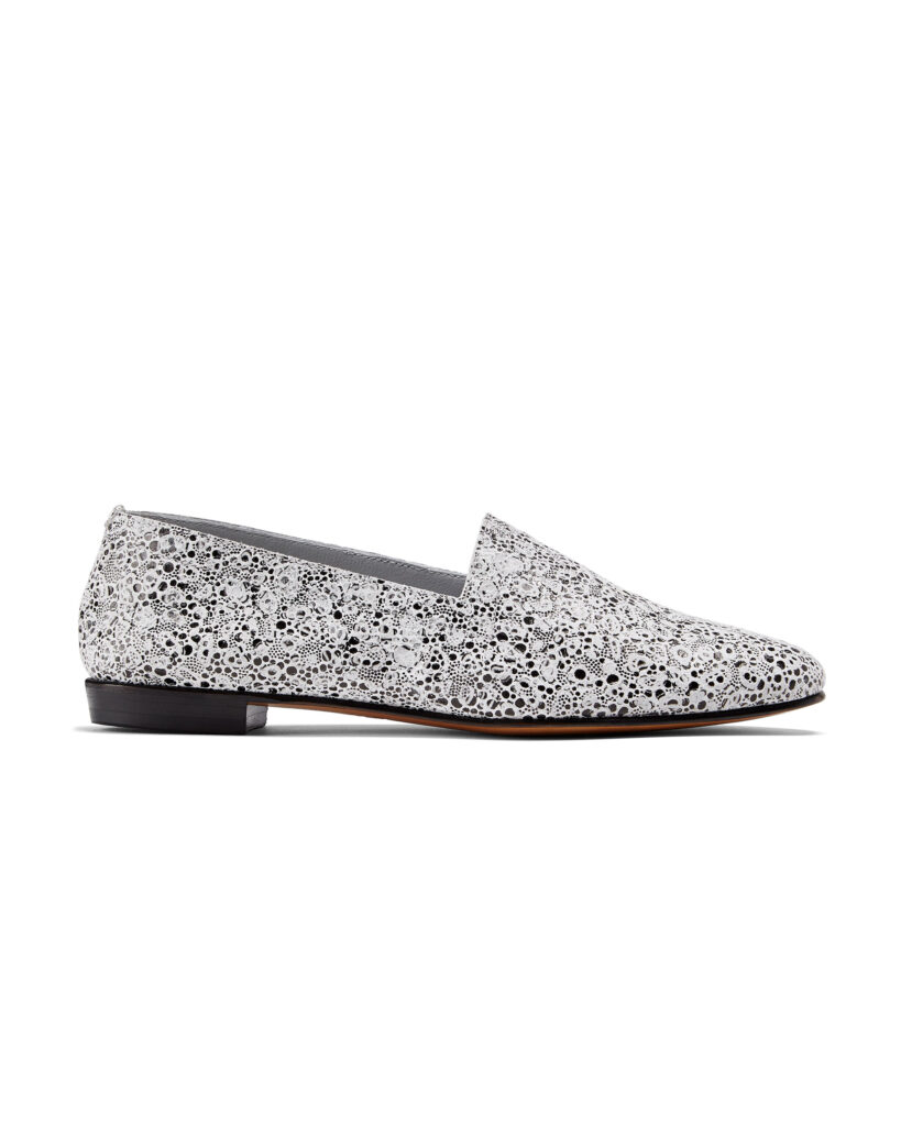 No.10 Pebble Embossed Leather Flats - Ops & Ops