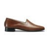 Ops&Ops No11 Cinnamon leather block-heel loafers, side view