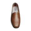 Ops&Ops No11 Cinnamon leather block-heel loafers, front view
