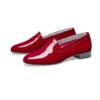 Ops&Ops No11 Crimson patent leather block-heel loafers, pair viewed from the side