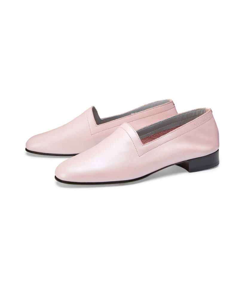 No.11 Pink Frost Leather Block Heels - Ops & Ops
