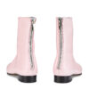 Ops&Ops No12 Pink Frost leather boots with silver zip running up the back