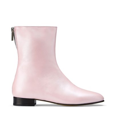 No12-Pink-Frost-side Ops&Ops No12 Pink Frost leather boots, side view