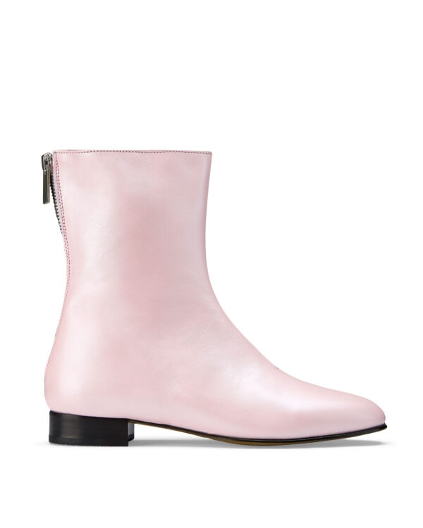 Ops&Ops No12 Pink Frost leather boots, side view