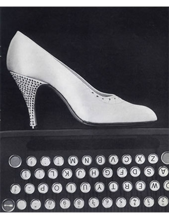 Guy Bourdin for Capobianco & Laure 56. shoe on a typewriter