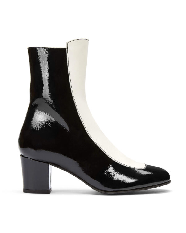 No16 style Oreo patent leather boot