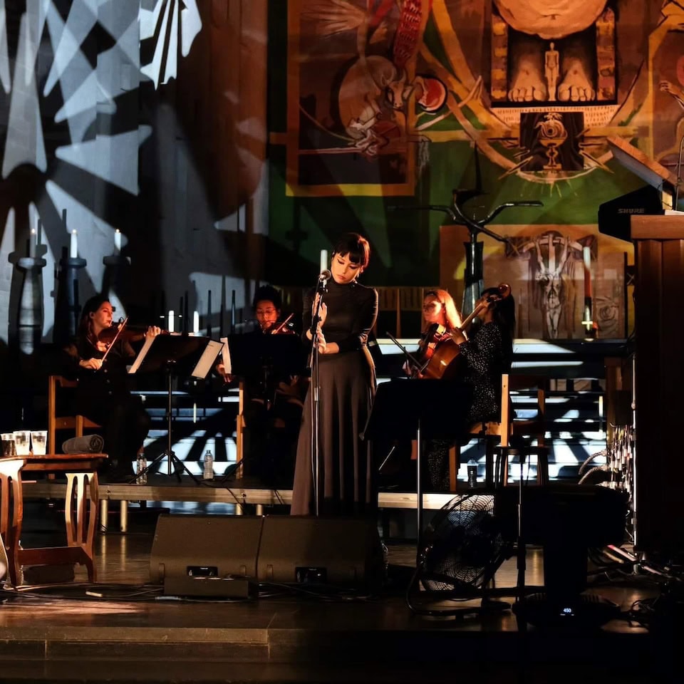 Hanna Hu performing at Terry Hall City of Culture - Coventry Cathedral, 2021