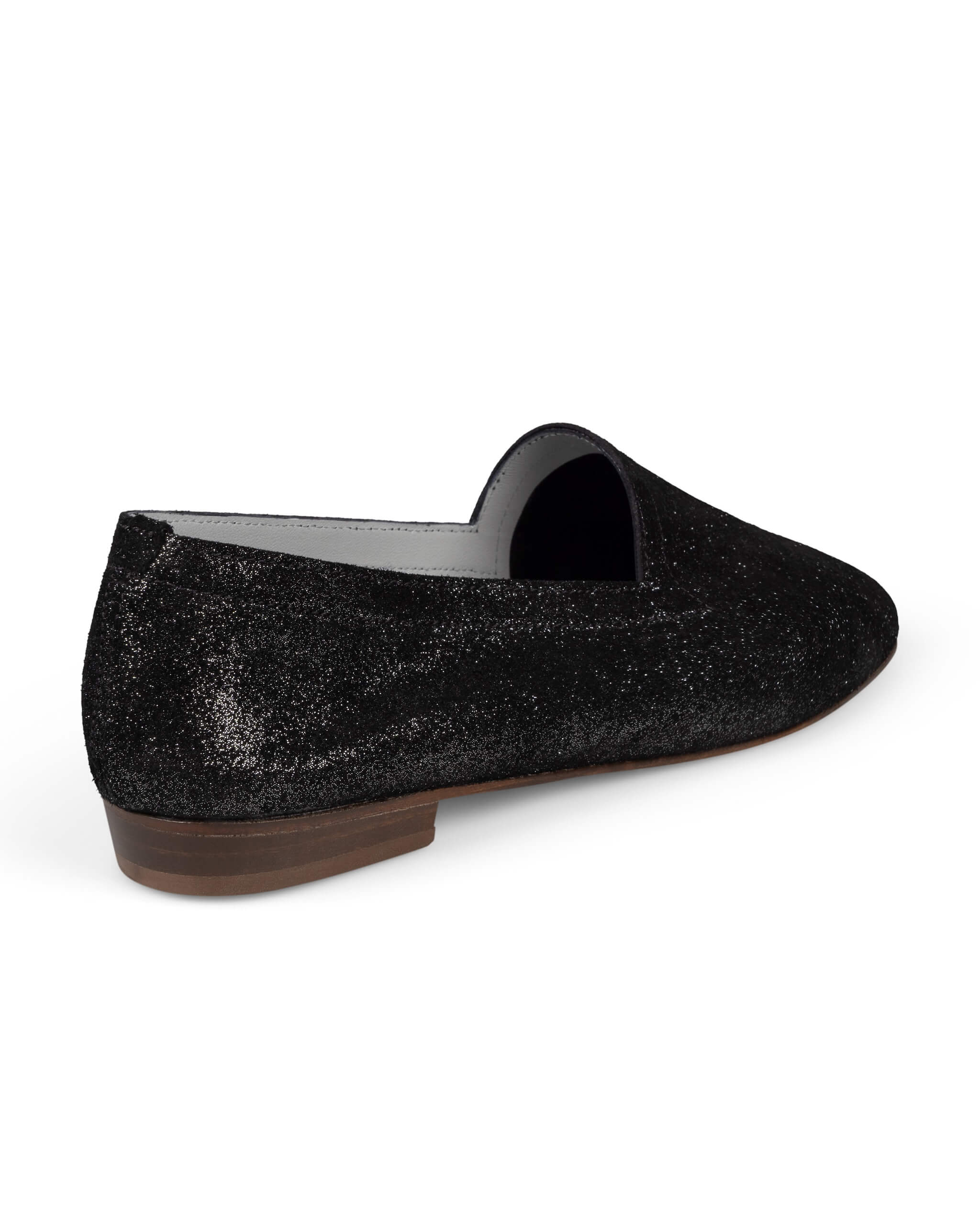 No10 Lurex Black, back Ops&Ops No10 Lurex Black flats, back view