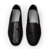 Ops&Ops No10 Lurex Black flats, pair front view