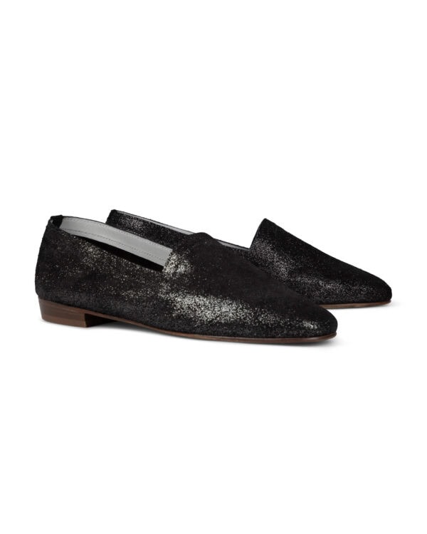 Ops&Ops No10 Lurex Black flats, pair