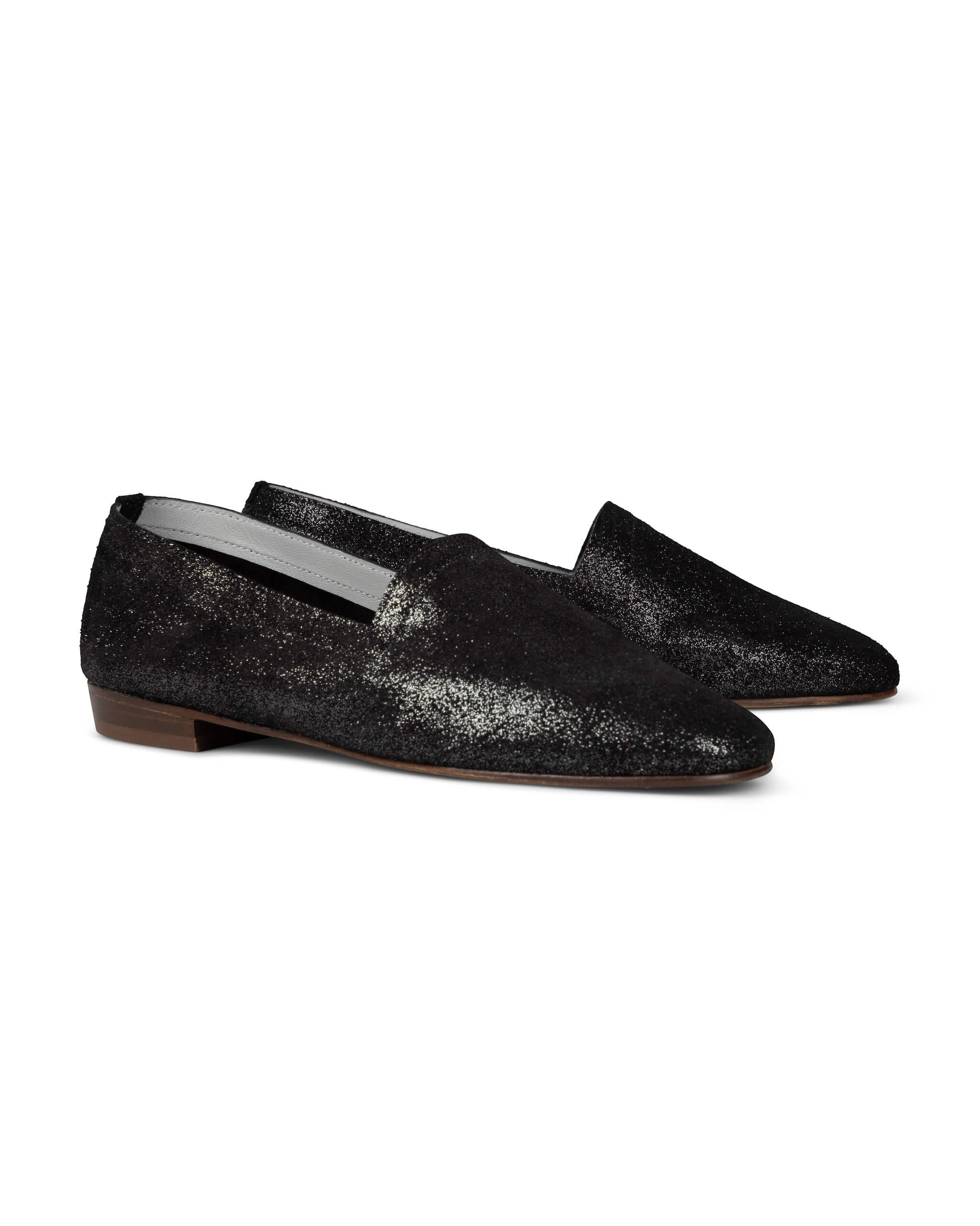 Ops&OpsNo10_Lurex Black_pair Ops&Ops No10 Lurex Black flats, pair
