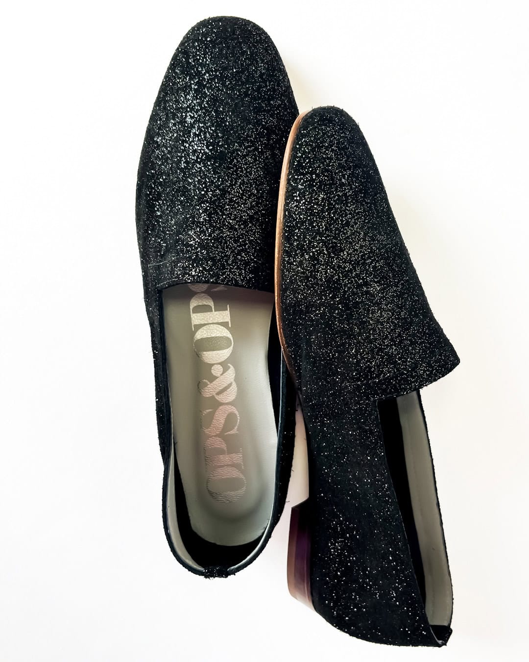 No10 Lurex Black Ops&Ops No10 Lurex Black flats