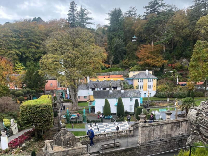 Portmeirion with chess board