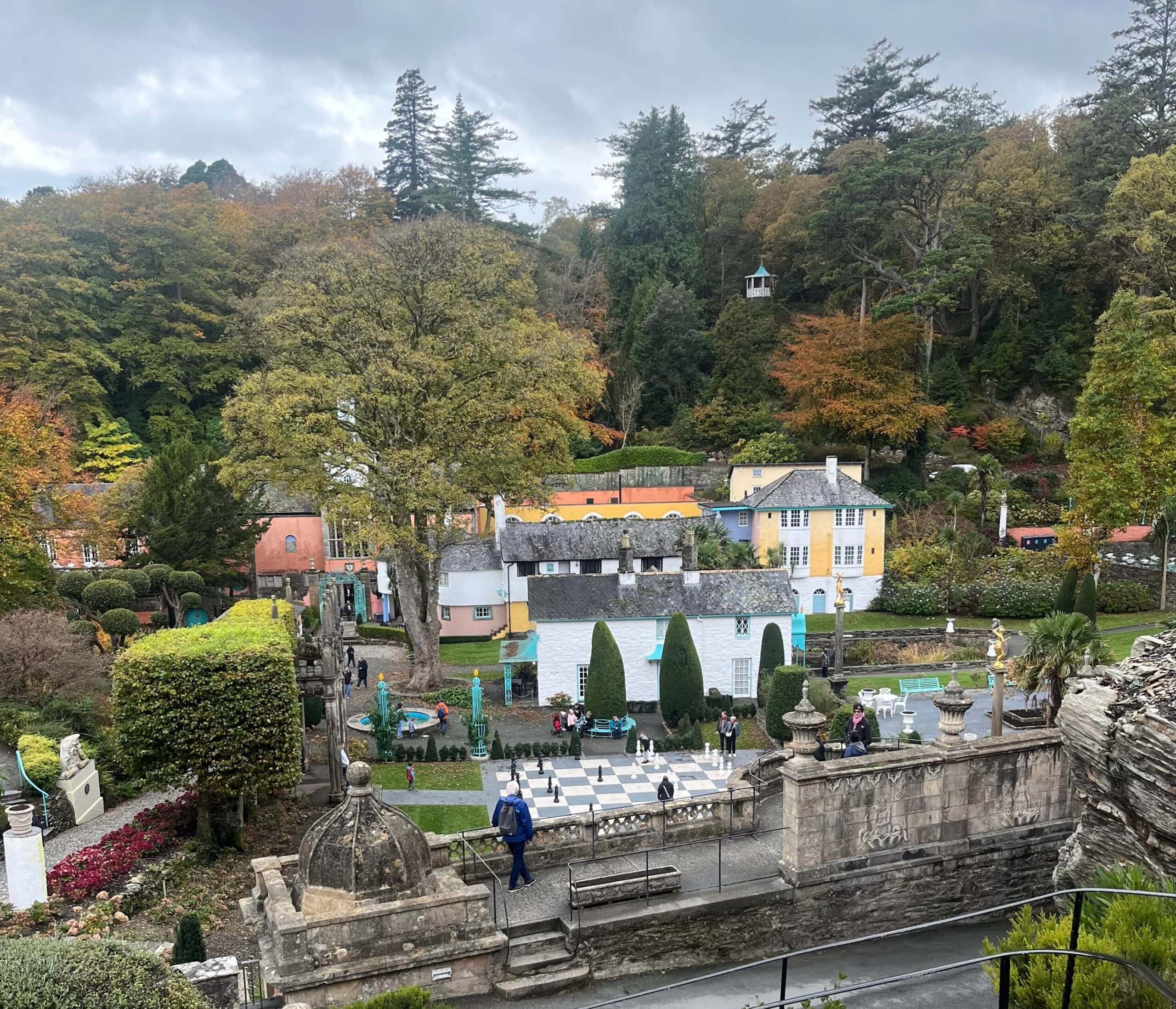 Portmeirion with chess board