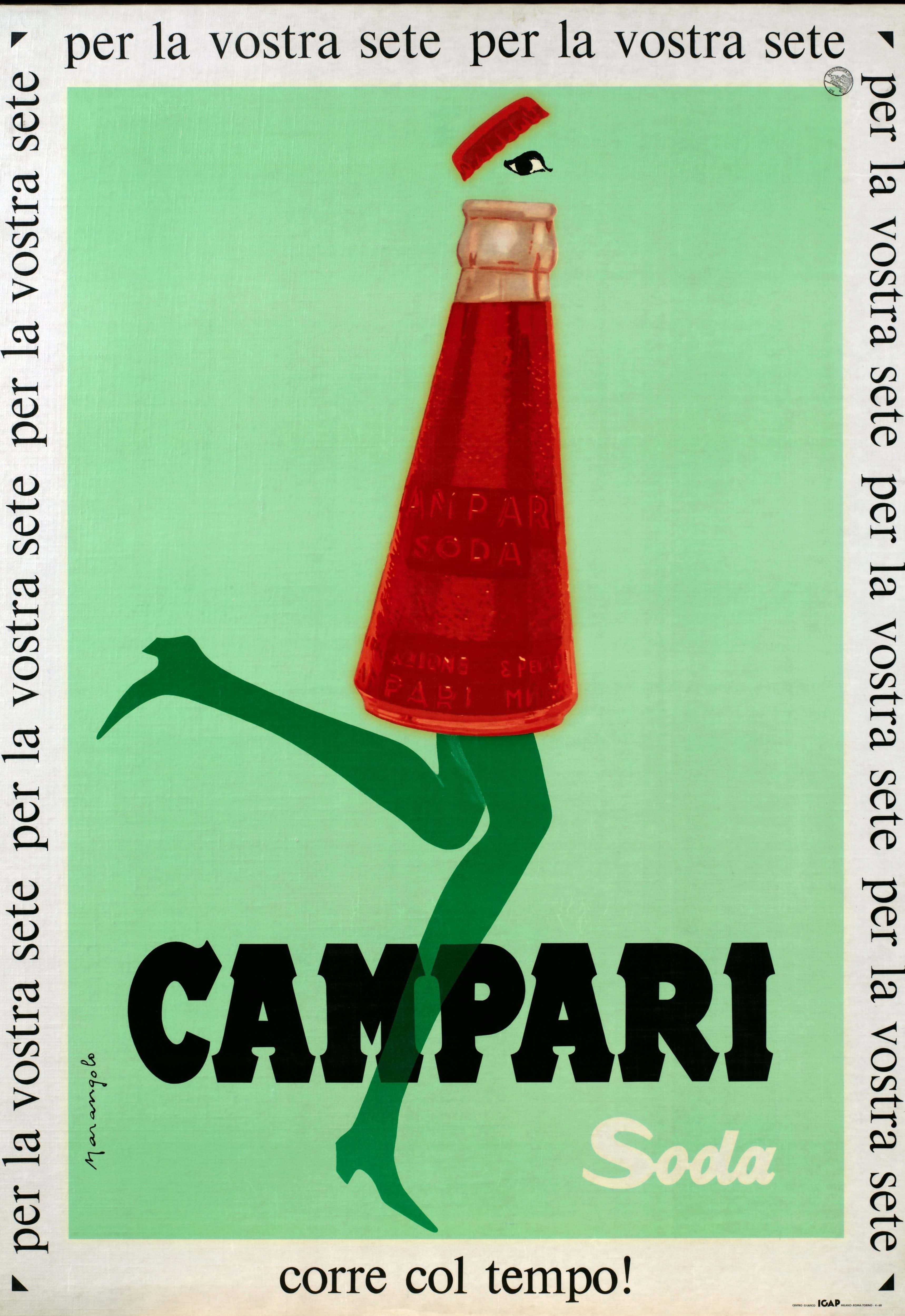 Campari Soda in line with the times!1960s, Franz Marangolo